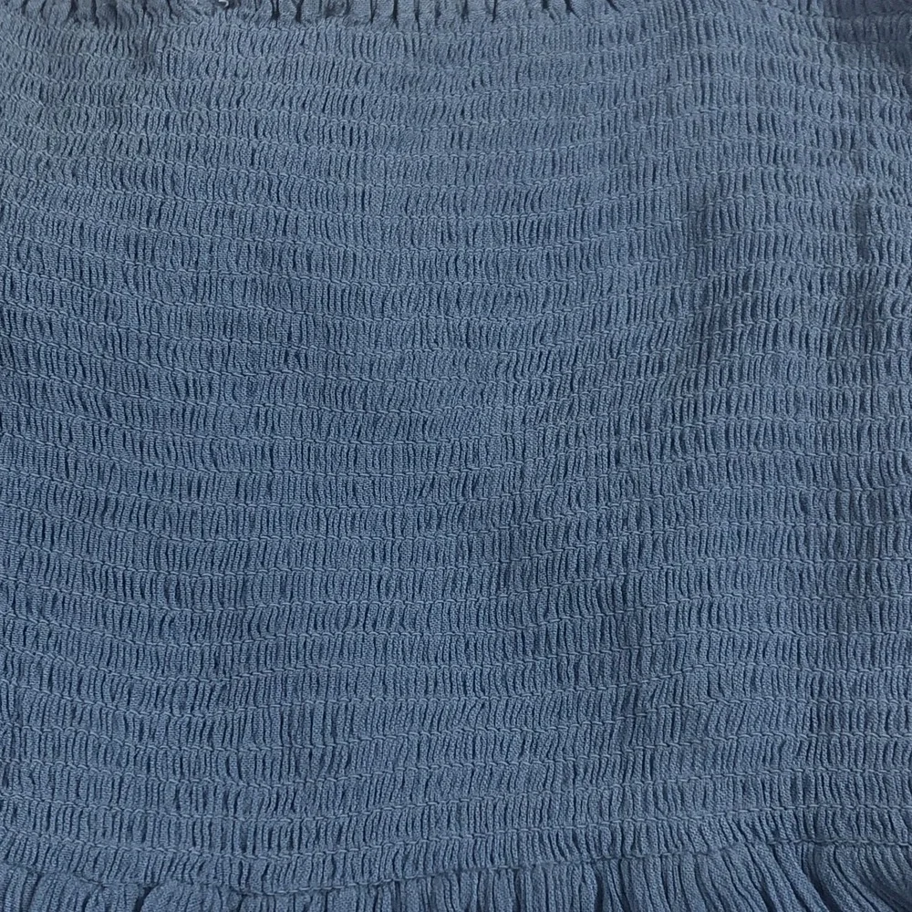 Patrons of Peace Womens Crop Tank Top Medium Blue‎ Ruffle Coastal Cottage Resort - Picture 7 of 11
